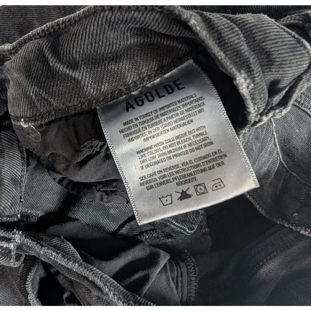 AGOLDE Jeans Womens 26 Black Toni‎ Skinny Ankle Jeans